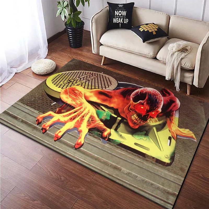 15 Size 3D Optical Illusion Carpet Creative Hole Area Rug for Living Room Bedroom Holiday Home Decor,Bathroom Non-slip Floor Mat