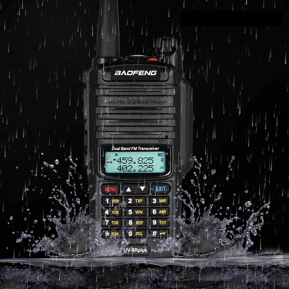 AAA+ UV-9R plus Walkie Talkie IP67 Водонепроницаемый главный динамик CB Радио FM-трансивер UHF/VHF радио 10 Вт 4800 мАч uv 9r plus