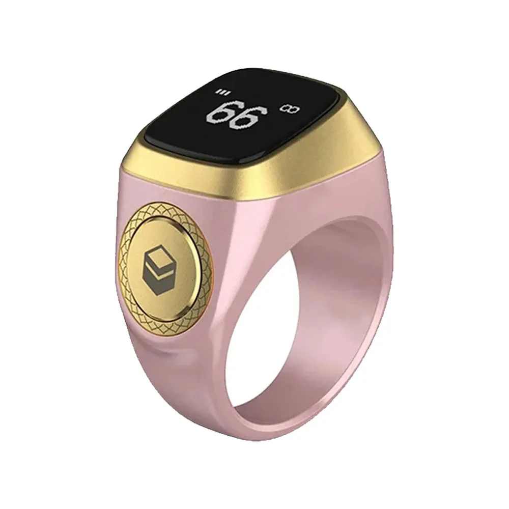 2026 Qibla Smart Zikr Ring Praise Tasbih Tally Electronic Digital Counter for Muslims 5Prayer Time Vibration Reminder Waterproof image 3