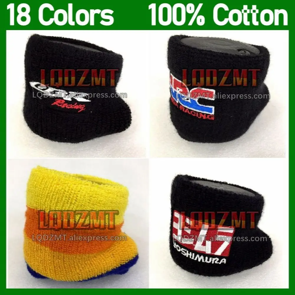 18Colors 100%Cotton Adjustable Fashion Wrestling Wristband Sweatband Free custom Motorcycle Front Fluid Oil Brake Reservoir Sock