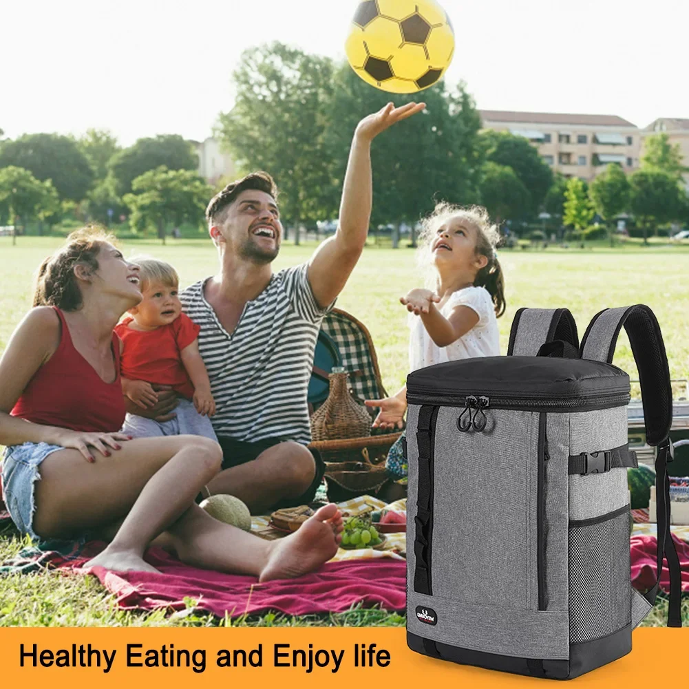 حقيبة عزل حراري بسعة كبيرة ، مبرد سفر ، حقيبة ظهر غداء ، مقاومة للماء ، خفيفة الوزن ، نزهات خارجية ، مشي لمسافات طويلة ، صيد ، 24 لتر #4