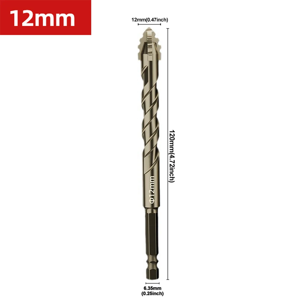 Upgraded four-edged sawtooth drill bit for tile drilling and concrete special electric drill ultra-high hardness drill bit