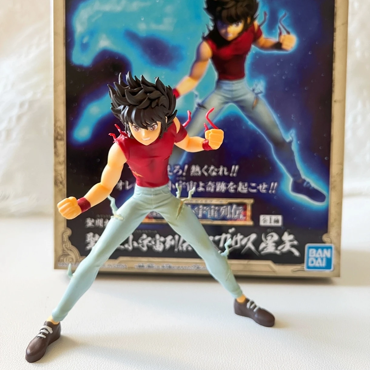 

В наличии Bandai Banpresto Saint Seiya Маленькая Вселенная Хроники Пегас ПВХ Модель Аниме Фигурка Коллекция игрушек Подарок