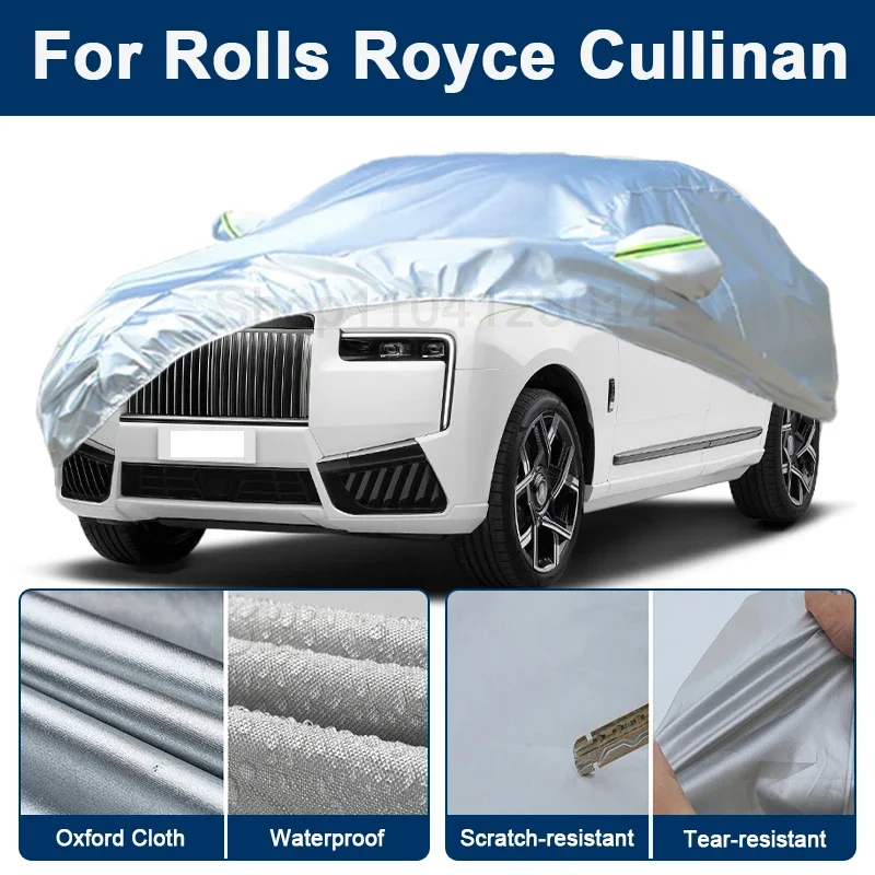 

Outdoor Full Car Cover For Rolls Royce Cullinan with Reflective Strips Waterproof Snowproof Dustproof UV Protection