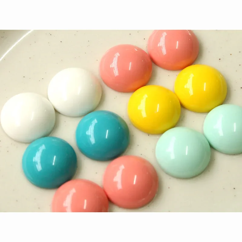 5pcs20mm color Joker Semi-round and Semi-Pill Flat Back Resin Cabochons Scrapbooking DIY Jewelry Craft Accessories