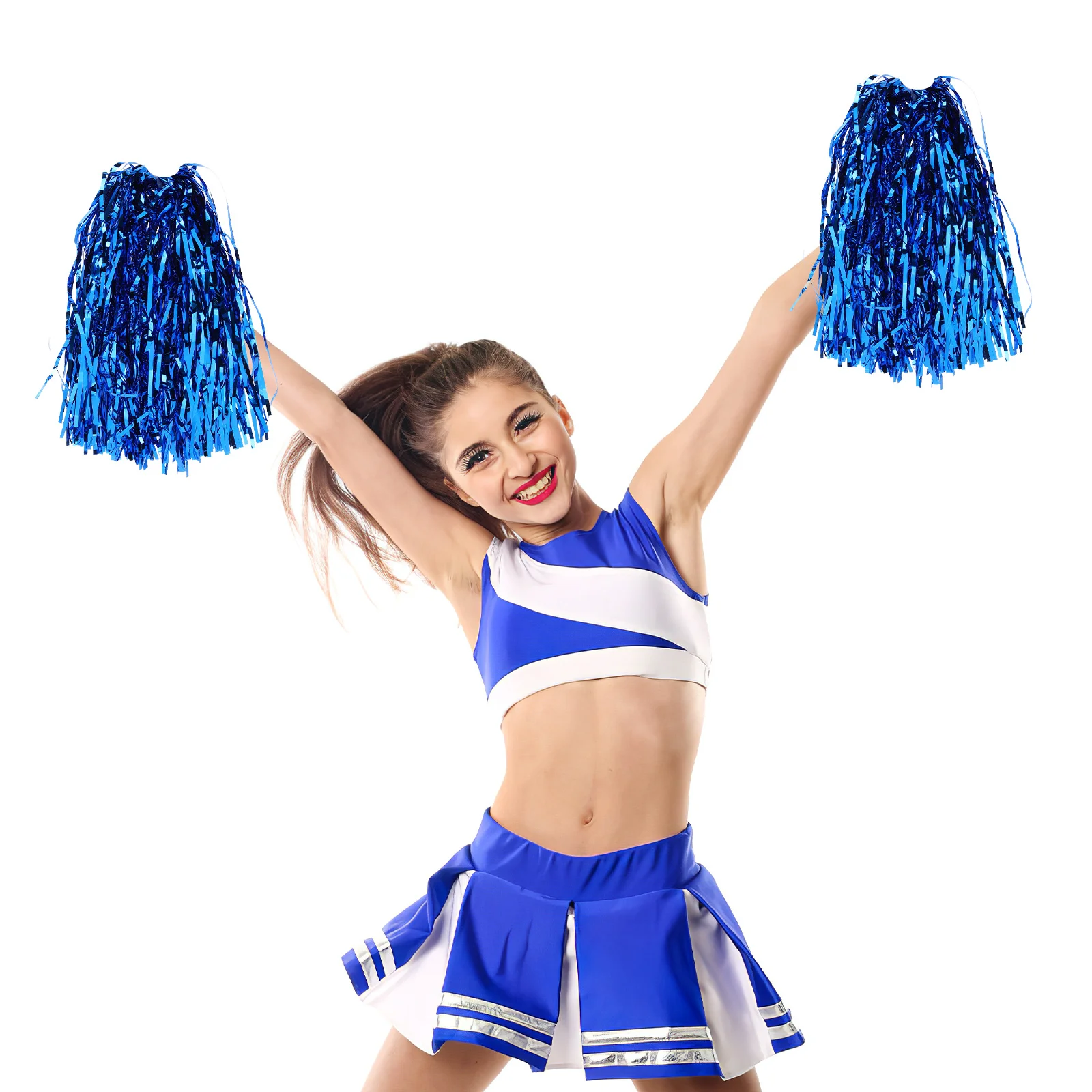 

24Pcs Cheerleading Pom Poms Premium Glossy Spirit Pompoms for Sports Parties Halloween Christmas Dance Performance Kids Adults