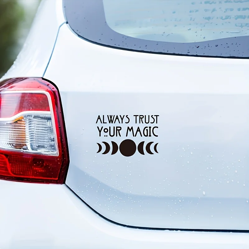 Mystical Moon Phase Car Decal - 
