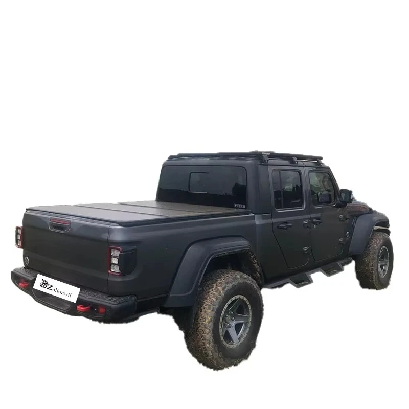 

Aluminium Roller Lid Shutter Three Foldable Tri-Fold Folding Hard Trifold Tonneau Bed Cover for Gladiator