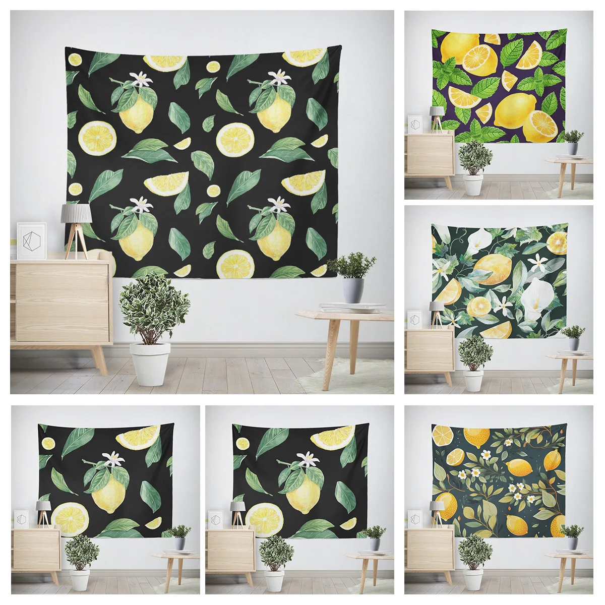 

Home decoration modern room decor items wall tapestry aesthetic bedroom wall art large fabric Fruit plant fresh simple Nordic