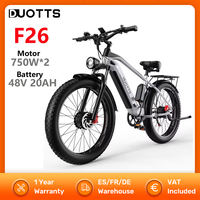 DUOTTS F26 Electric Bicycle 48V 750W*2 E-bikes 20AH Lithium Battery 55km/h Speed 26 inch Tire Mountain Electric Bike for Adult