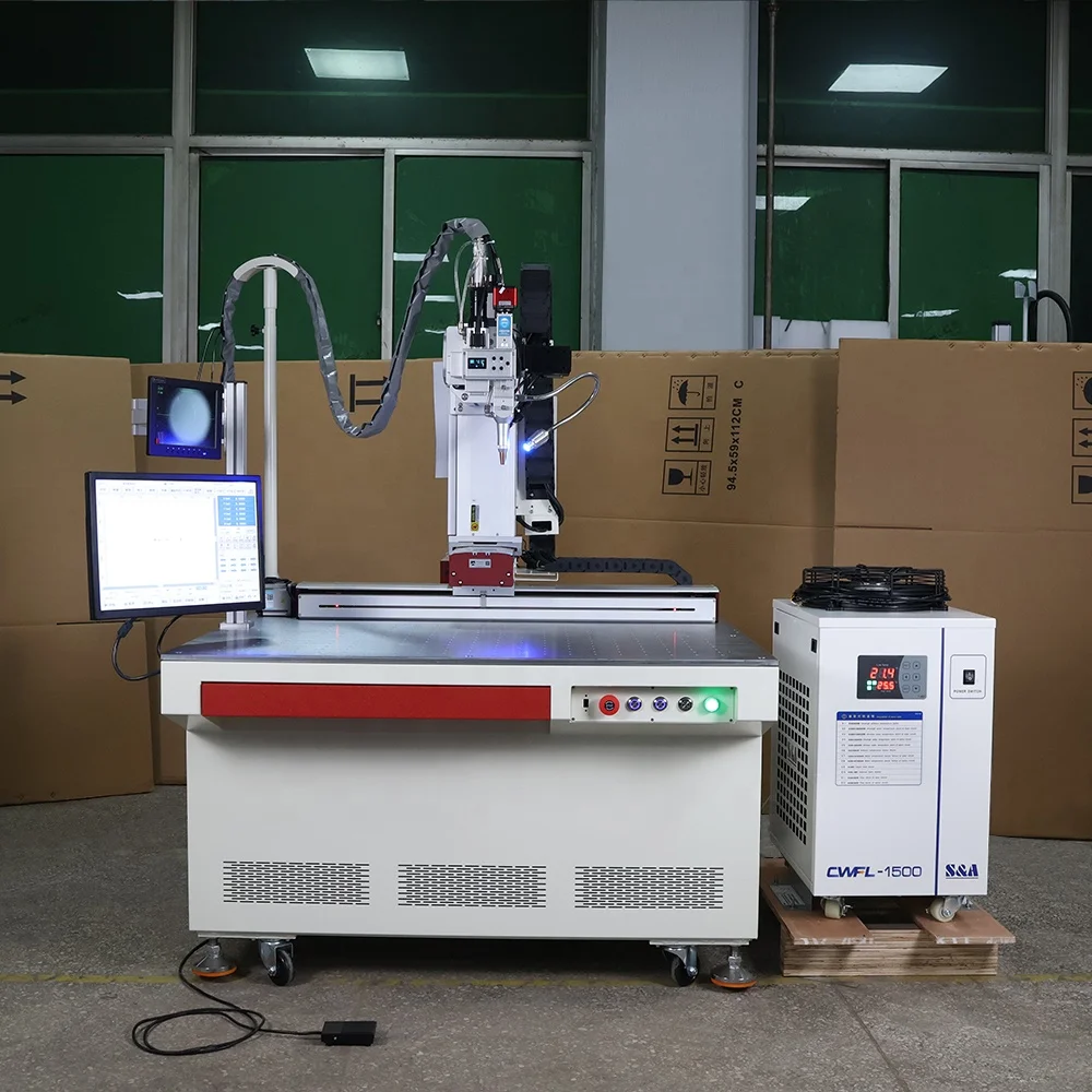 3 Axis 4 Axis 5 Axis Automatic Platform Fiber Laser Welding Machine 1KW 1.5KW 2KW 3KW Raycus CCD Monitoring System Laser Welder