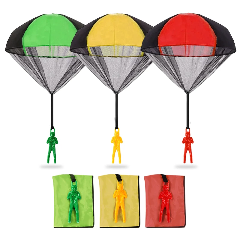 

1/3/6Pcs Kids Parachute Toy Summer Outdoor Funny Games Boy Girl Birthday Party Favors Gifts Hand Throwing Flying Parachute Men
