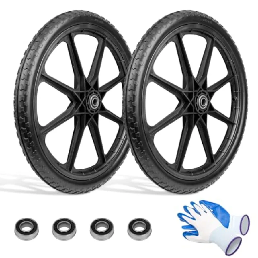 

20" Wheelbarrow Wheels Fit for Rubbermaid Flat Free Carts Tire for Wheelbarrow Garden Trailers Yard Trailers Roofing Equipment