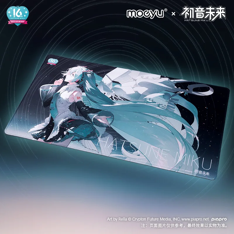 70 x40cm nuovo Anime Hatsune Miku 16th anniversary Figure tappetino da scrivania tappetino per Mouse grande Gaming Gamer tastiera Mousepad modello