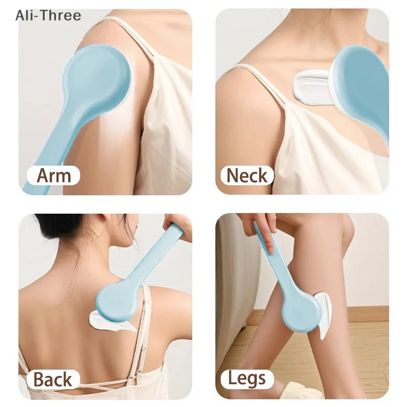 Two-sided Lotion Sunscreen Ointment Applicator Long Handle Body Cleaner Shower Brush Free Sunscreen Back Applicator