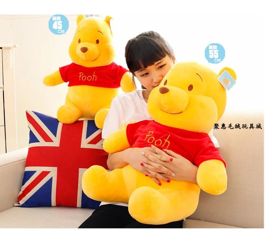 23/35/45/55cm all'ingrosso originale Disney Winnie The Pooh peluche cartone animato orso carino morbido peluche regalo di natale di compleanno