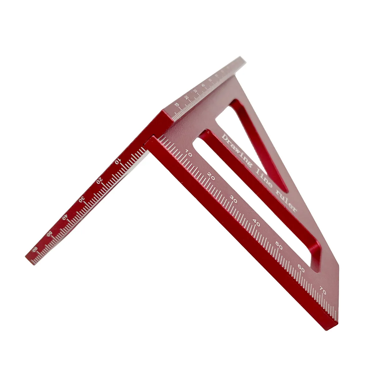 3D Multi Angle Layout Aluminum Alloy Red Miter Triangle Ruler 45°/90°  Woodworking Square Protractor Measuring Tools