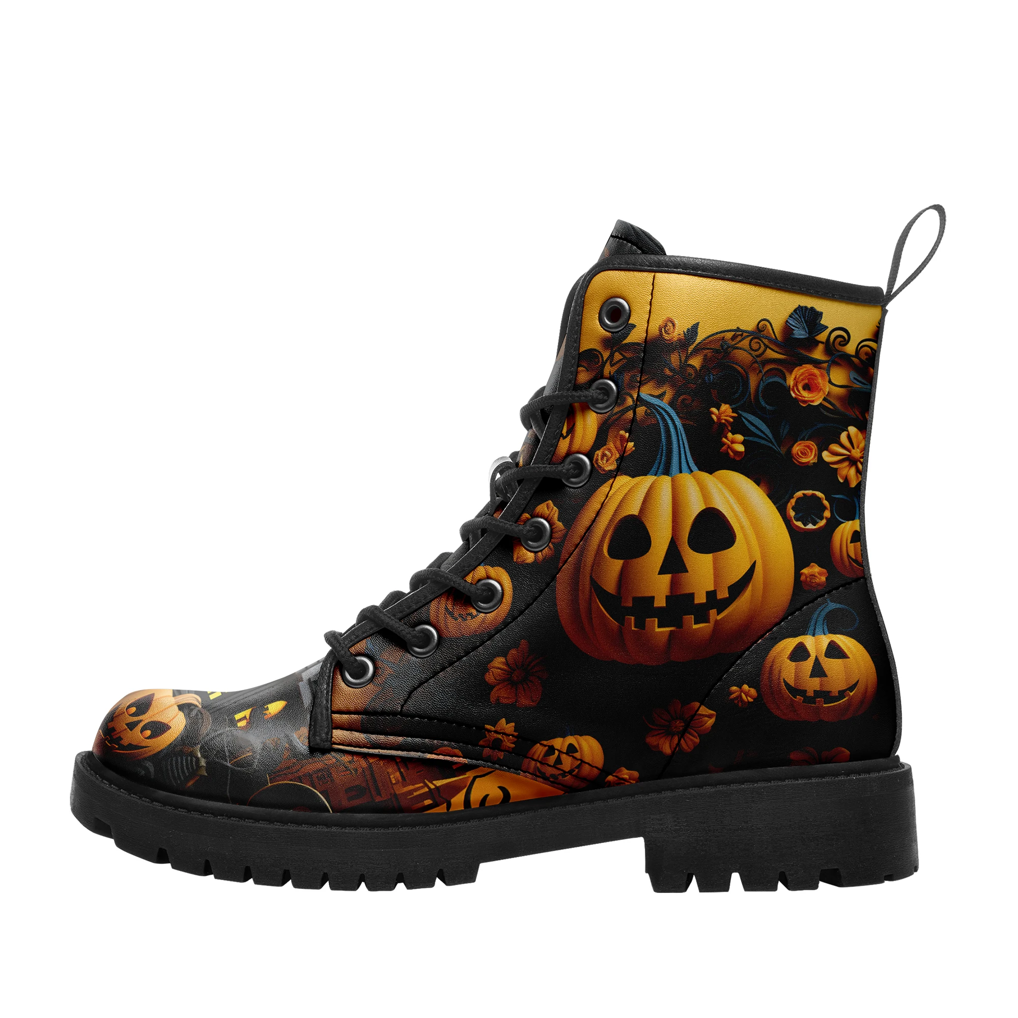 Dropshipping Print On Demand Men Women Custom Print POD Boots Halloween design High Top Boots Free Shipping