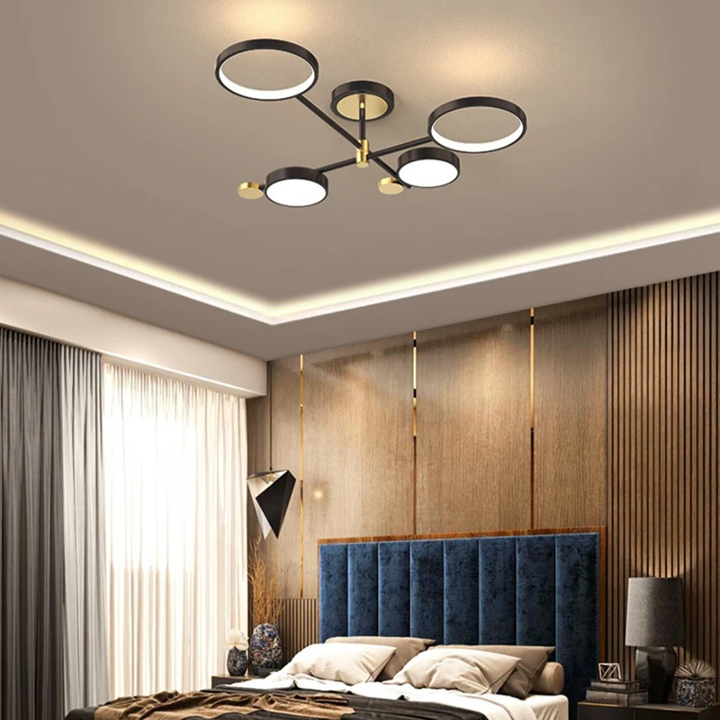 Nordic Minimalist LED Ceiling Lights Lighting Retro Creative Violin Bedroom Study Ceiling LampsLuxury Living Room Art Deco Lamp