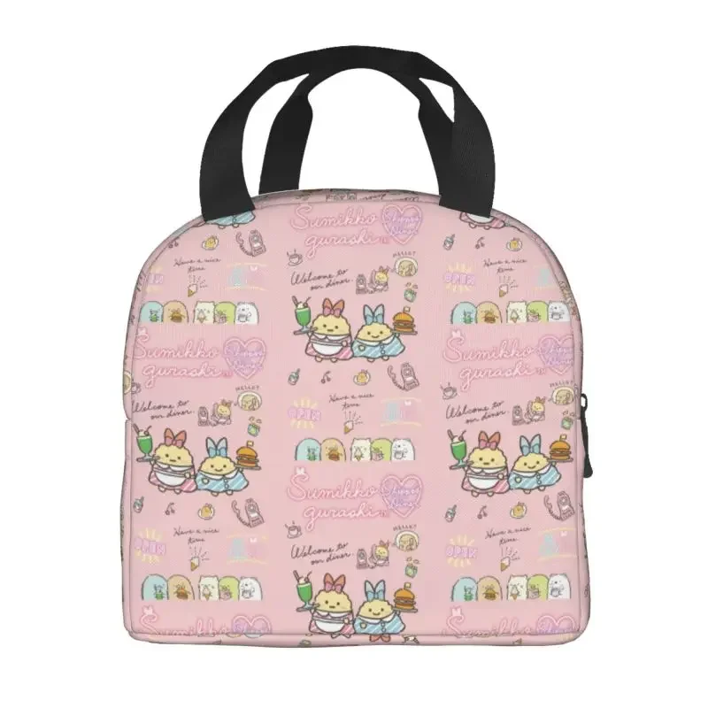 Sumikko Gurashi Cartoon Anime Insulated Lunch Tote Bag for Japanese Game Resuable Thermal Cooler Bento Box Kids School Children