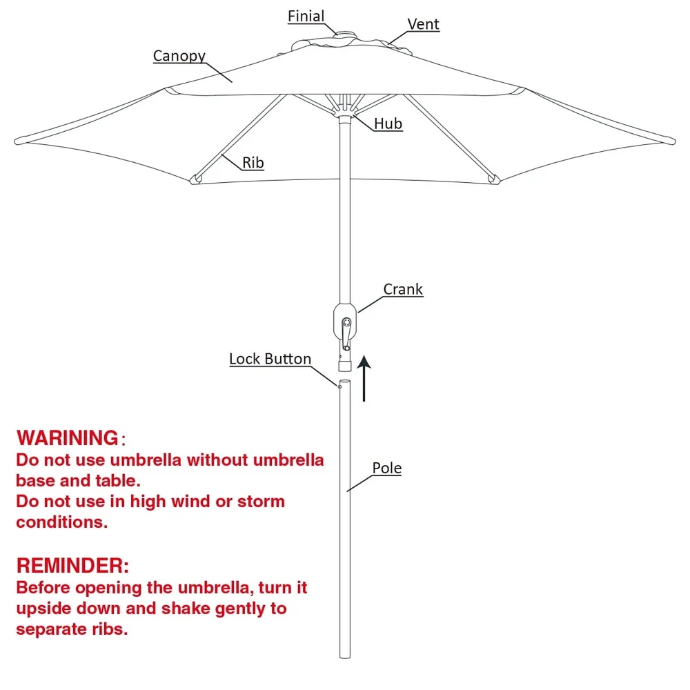82 بوصة بيج مستطيلة مظلة فناء تنفيس الهواء العلوي إطار فولاذي كرنك إمالة سهلة الفتح مقاومة الطقس مظلة خارجية #3