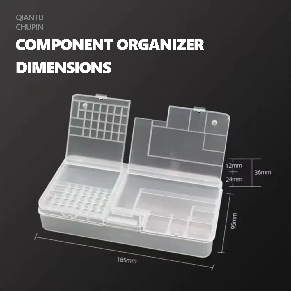 WXY 이중 레이어 수리 부품 보관함 (휴대폰 수리용 마더보드 PCB 부품 나사 분류 보관 도구)