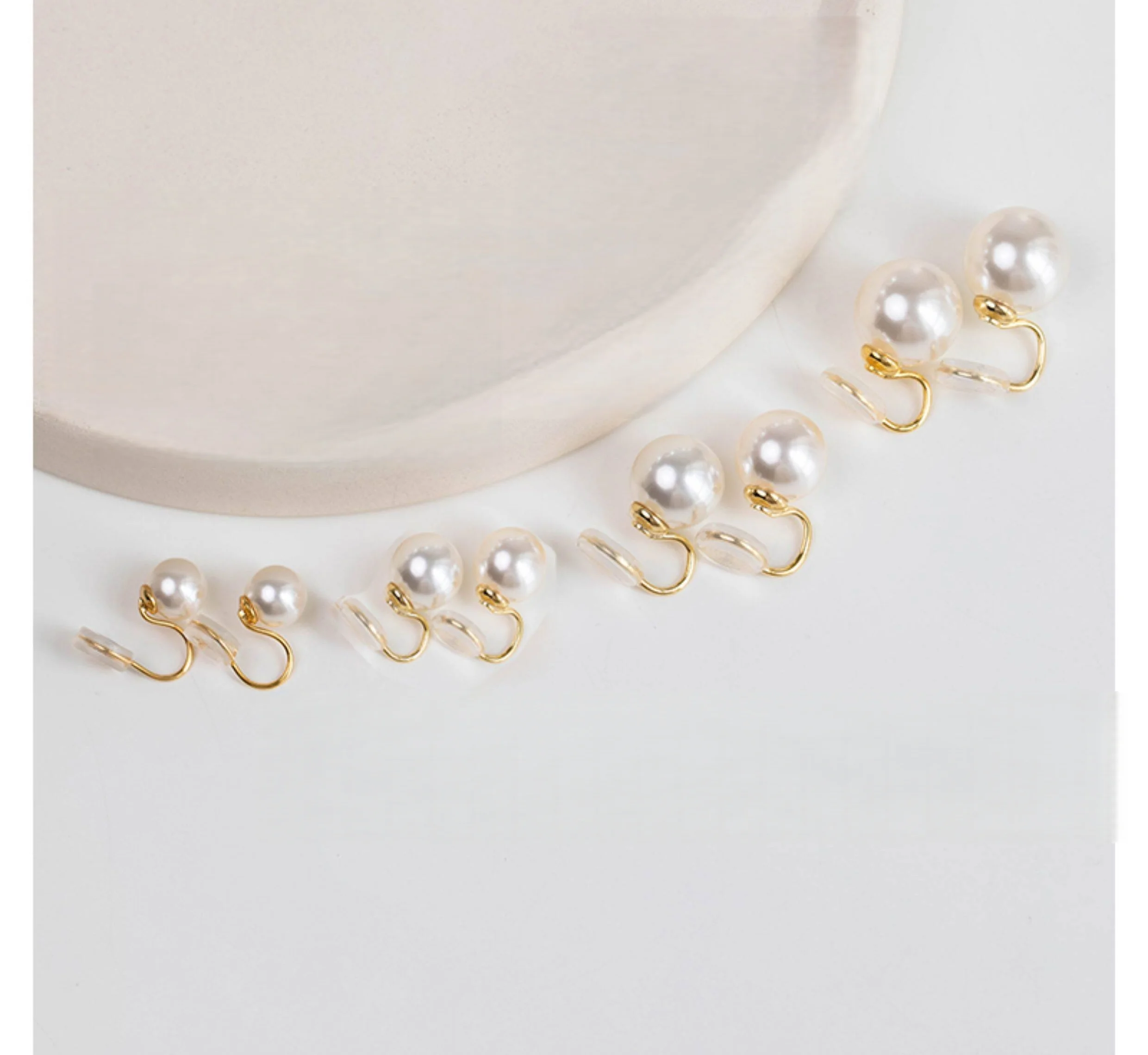 Perlen-Ohrclips ohne Piercing für Damen 2026 – Beliebte High-End-Ohrstecker aus schmerzfreier Legierung – Detail 7