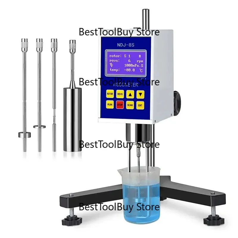 

Digital Rotary Viscometer Liquid Viscosity Tester Range 1-2000000mpa.s Viscosimeter Viscosity Measuring Instrument