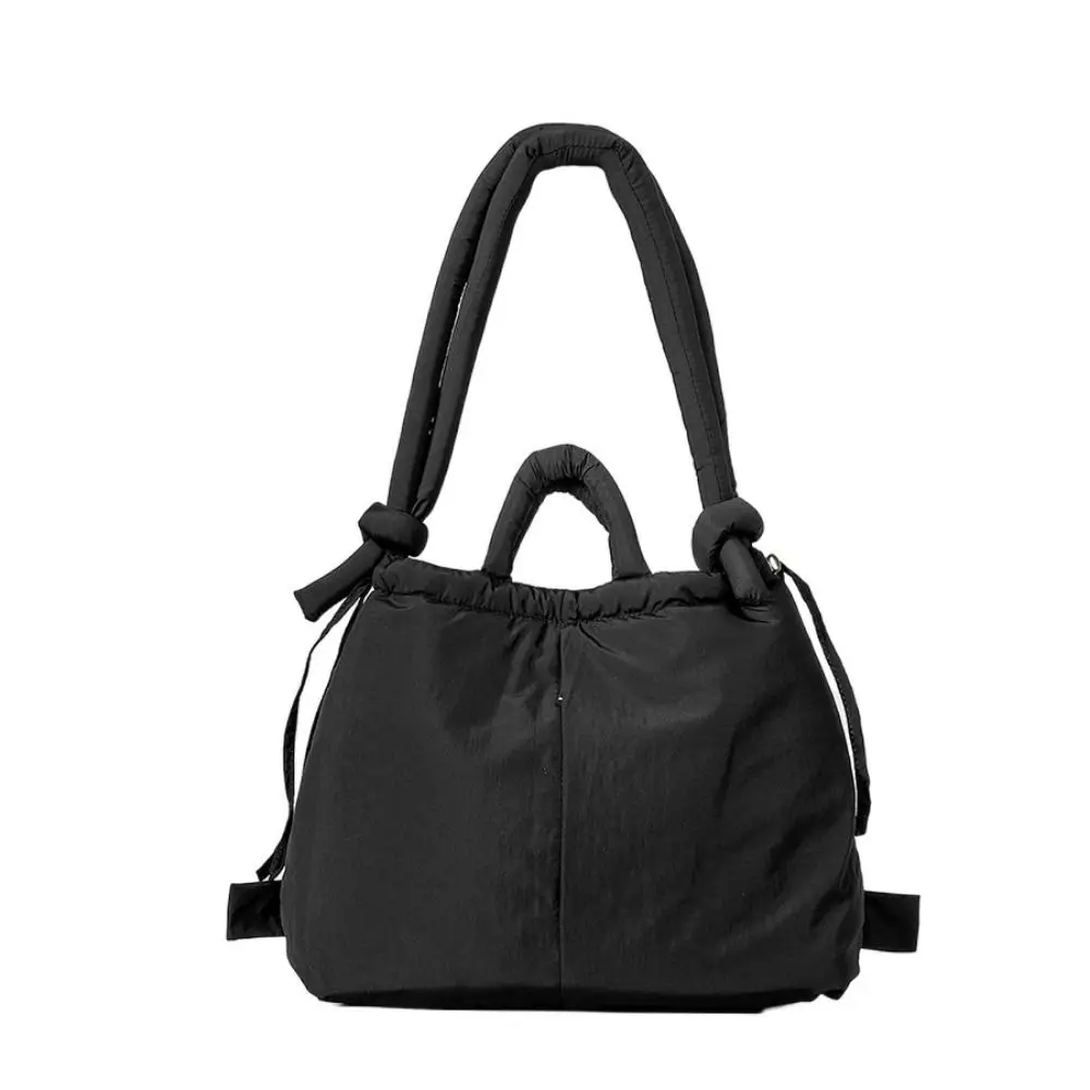 

Simple Soft Nylon Padded Tote Bag Large Capacity Lightweight Women's Handbags Solid Color Puffy Crossbody Bags Shopping