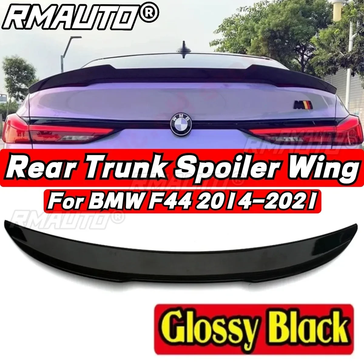 For BMW 2 Series 4-door F44 218i 220d Rear Spoiler Wing PSM Style Exterior Part Car Rear Trunk Spoiler Car Accessories