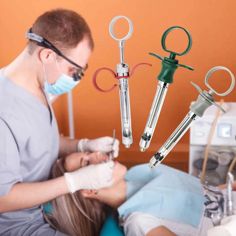 

Dental Stainless Steel Syringe Dentistry Surgical Instrument With Head Can Be Pulled Teeth Care Dental Anesthesia Aspirating