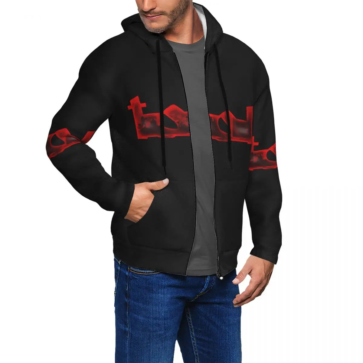 Tool Band Zipper Hoodie Harajuku Pullover Autumn Winter Men Women Sweatshirt Long Sleeve Tops