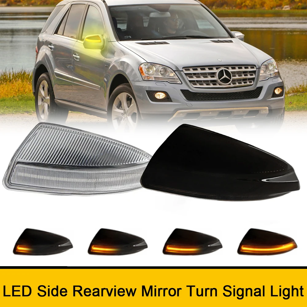 

2Pcs Dynamic Side Rearview Mirror LED Repeat Blinker Turn Signal Light For Mercedes Benz Vito Bus Mixto Box W639 W204 Saloon