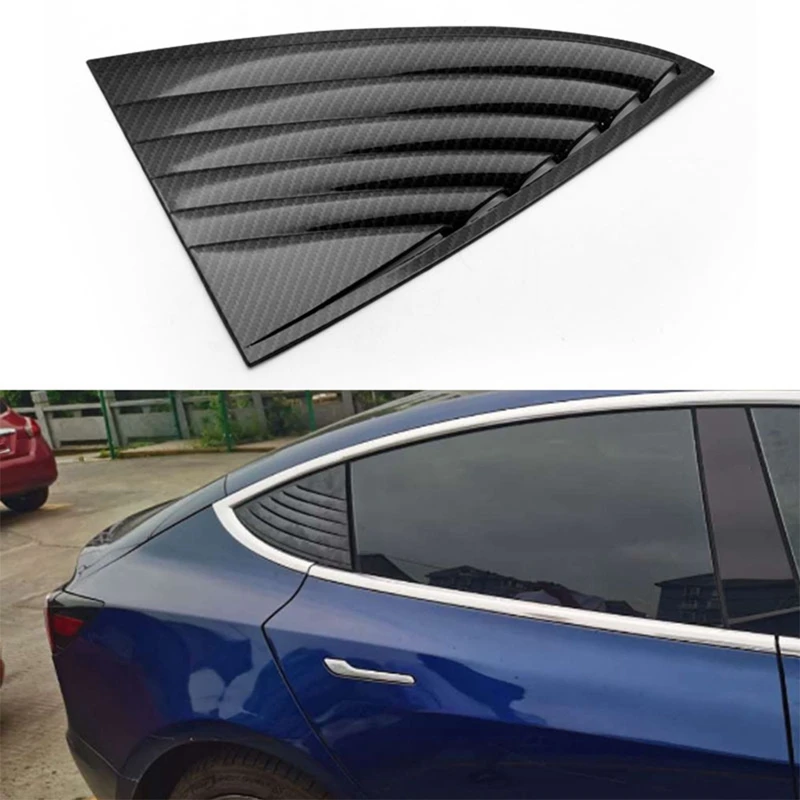 Side Window For Tesla Model 3 2019-2021 Car Triple-Cornered Shutter Rear Sunshade Blinder Shutters Car