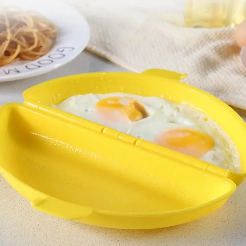Microwave Omelette Egg Maker Tray Non-toxic Eggs Steamer Box Silicone Egg Cooker Egg Omelet Poacher Kitchen Cooking Tools