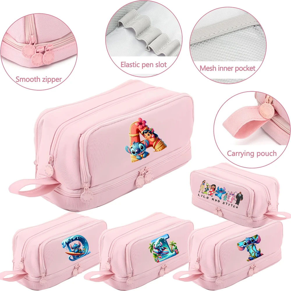 

Сумка для ручек с принтом аниме 0-9 A-Z, коробка для канцелярских принадлежностей, пенал для учащихся начальной и средней школы, школьная сумка с героями мультфильмов