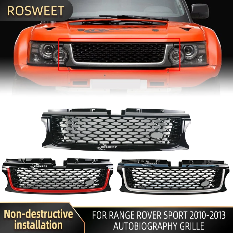 Car Front Bumper Grille For Range Rover Sport 2010-2013 L320 Grills Auto Parts Car Accessories