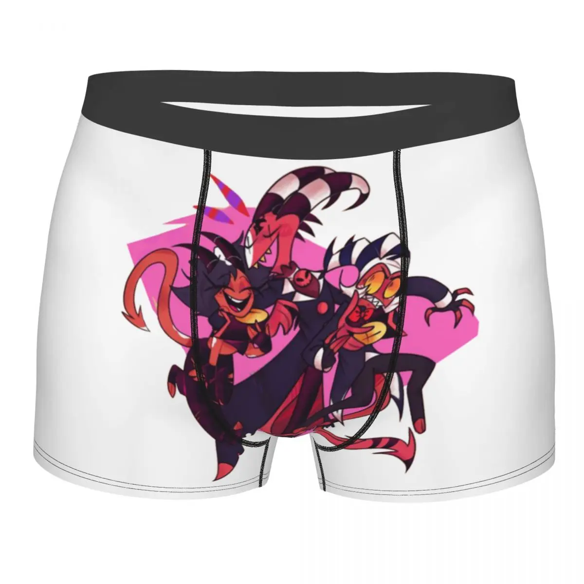 Helluva Boss Animated Musical Film Blitzo Underwear Men Sexy Printed Custom Boxer Shorts Panties