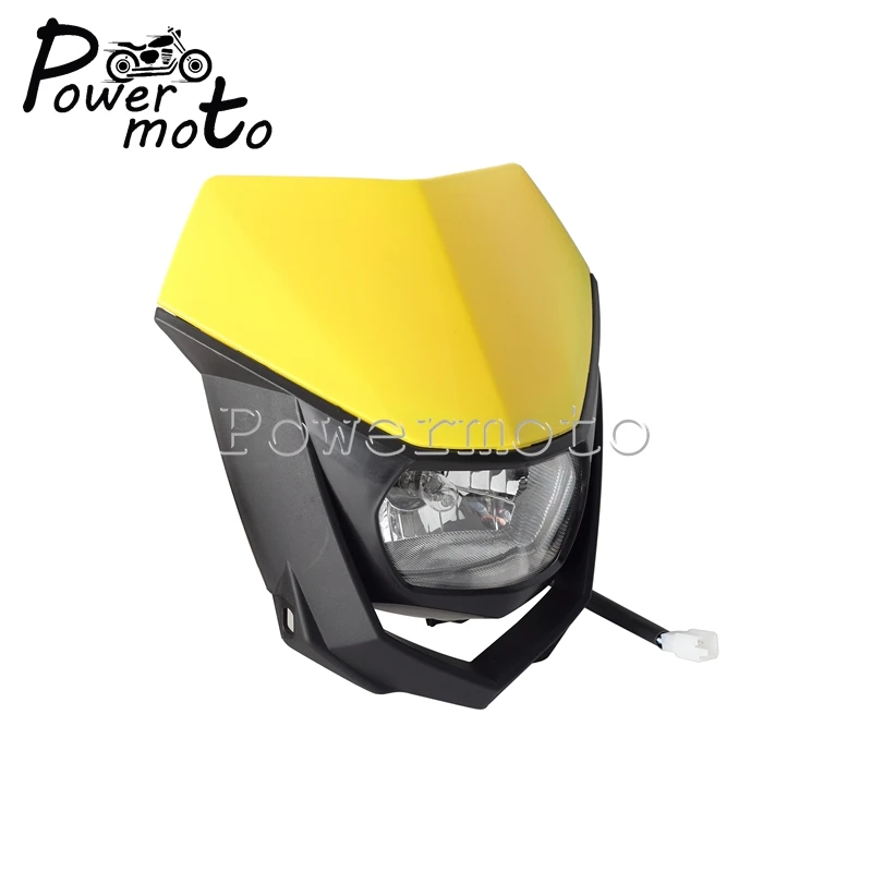 For Honda Yamaha Kawasaki Suzuki DR650 DRZ RM RMZ RM-Z 650 125 250 450 Motocross Plastic Front LED Headlight Fairing Head Lights