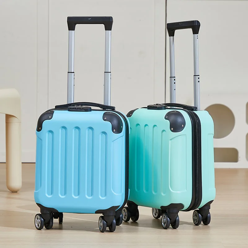 

14-Inch Carry-On Suitcase with Phone Holder Portable Travel Luggage 360-Degree Wheels Business Travel Bag Suitcase