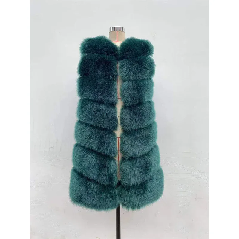 

Fur Vest Autumn and Winter New Warm Casual Patchwork Women's Imitation Fox Fur Coat Women