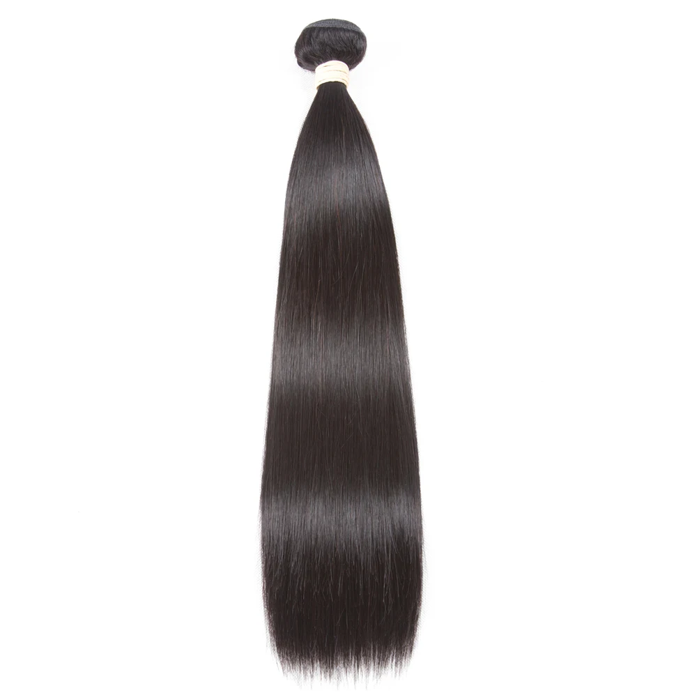 Human Hair Bundles 1 Piece Only Straight Bundles 100% Human Hair Double Weft Natural Color 95-100gram Each Bundle