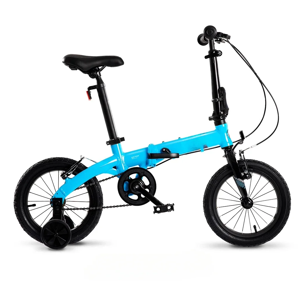 

Children's cross-age bicycle foldable youth auxiliary wheelbike