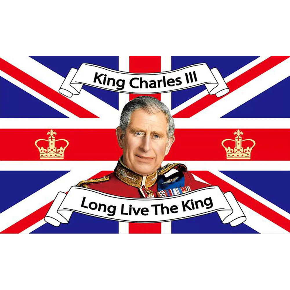 2X3FT CUSTOM KING CHARLES BANNER FOR 150x90cm LONG LIVE THE KING HISTORY MUSIC Flag