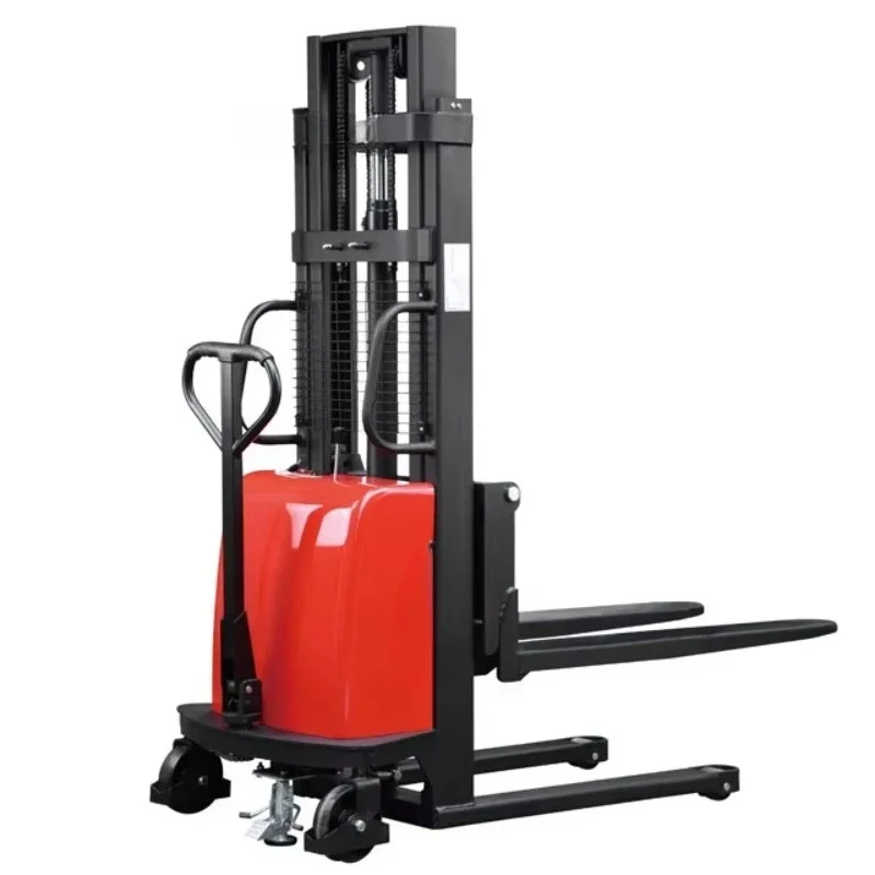 Rough terrain used semi-electric pallet elevator, truck 1.6 meters lifting height pallet stacker