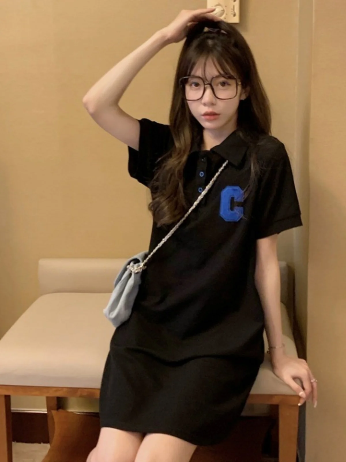 Or Sve Ne Midi Drผู้หญิงฤดูร้อนSlimming Casual College SleกระโปรงเอวสูงA-Line DrเกาหลีSle