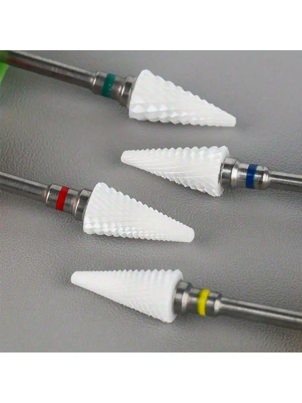 مجموعة لقم مثقاب أظافر سيراميك مكونة من 1 أو 5 قطع - هيبوالرجينيك، شكل مظلة لإزالة طلاء الجل وأدوات المانيكير #2