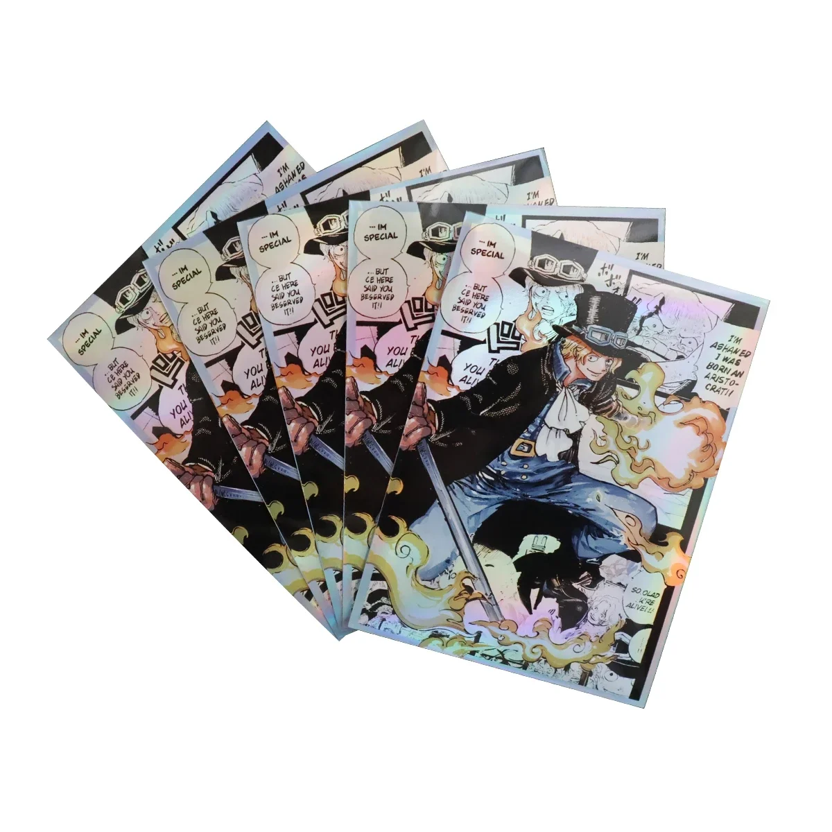 60PCS-TAS EEN STUK Kaart Mouwen Shanks Ace Zoro Nami Yamato Sabo Hancock Laser Shine Protector Case voor OPCG MTG TCG Game Card