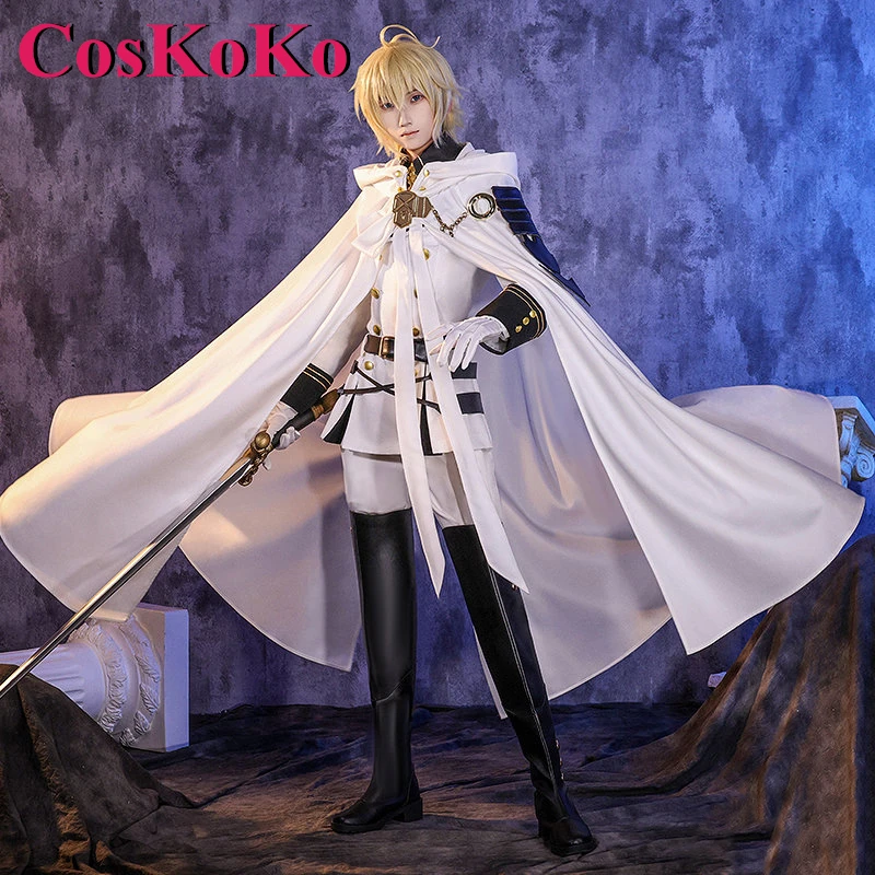 

CosKoKo Hyakuya Mikaela Cosplay Anime Seraph Of The End Costume Fashion Handsome Combat Uniform Halloween Role Play Clothing New