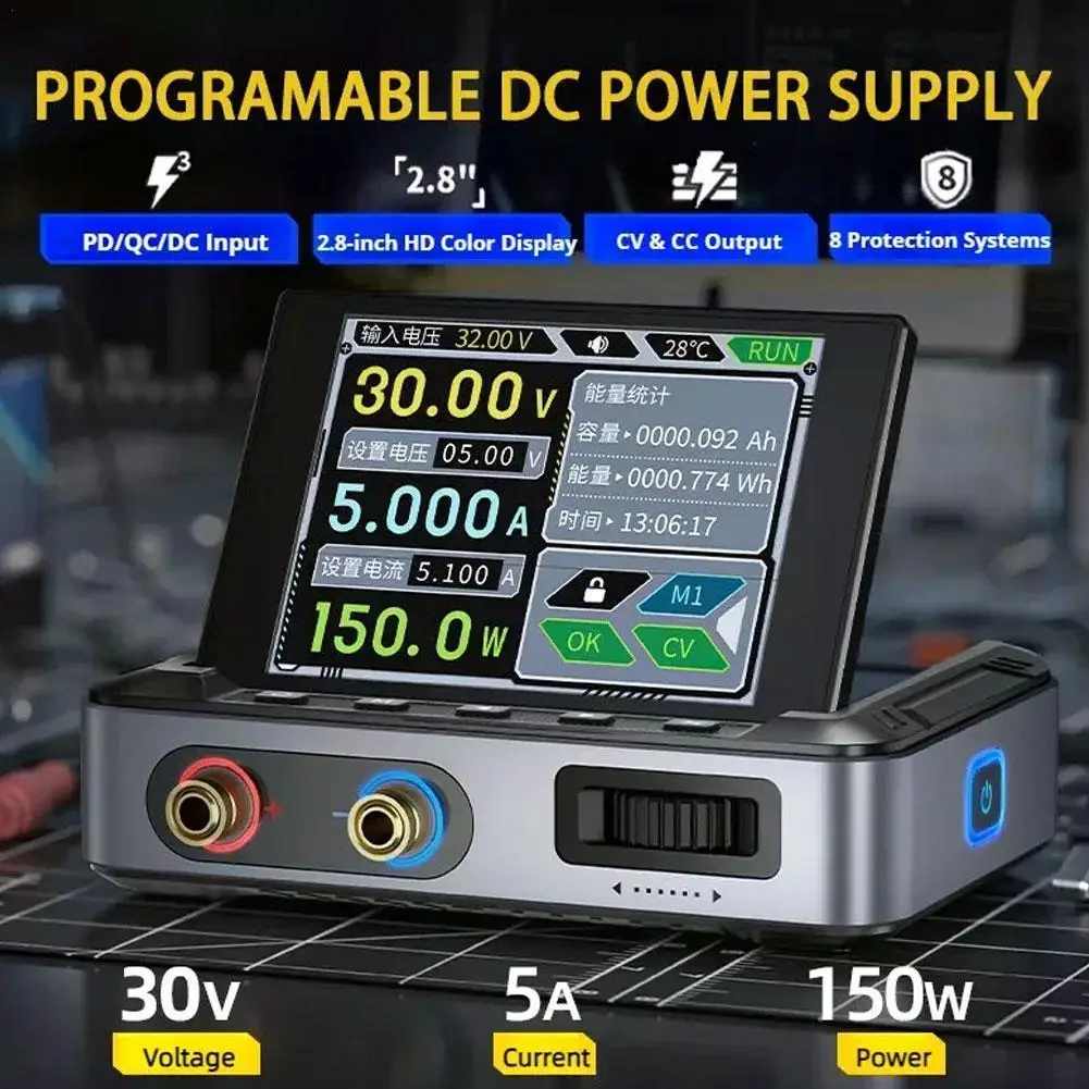 

DPS-150 Laboratory DC Power Supply CNC Adjustable 30V 5A Digit Display Mini Portable Regulator Switching Power Supply